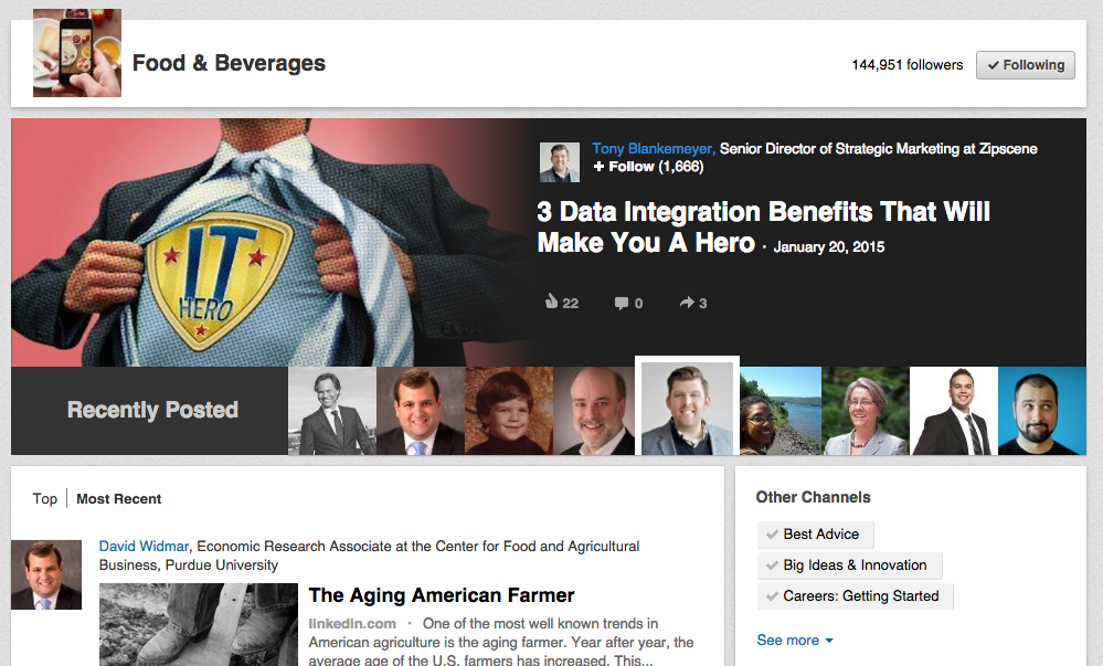 LinkedIn Pulse | Food & Beverages