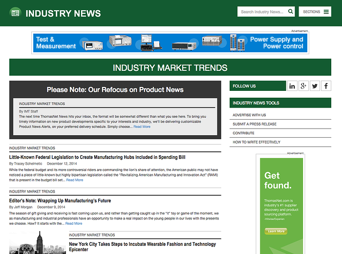 ThomasNet Marketing Industry News Blog