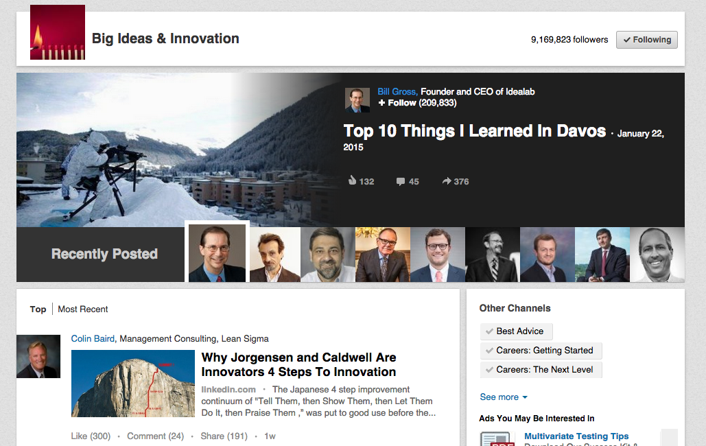 LinkedIn Pulse | Big Ideas