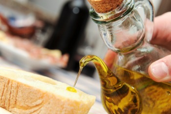Pouring Olive Oil On Bread | Tasting