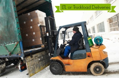 Forklift Unload Bulk LTL Shipment