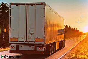 Freight Truck Transporting Packaged Food