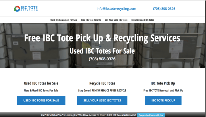 Bulk Oil Recycled IBC Totes