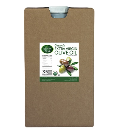 Organic EVOO - 35 Lb. Container JIB Carboy by the pallet