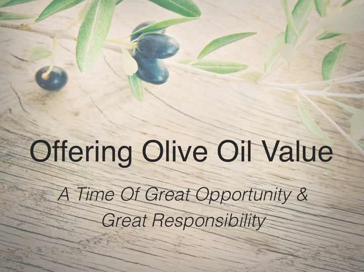 North American Olive Oil Association Conference Presentation