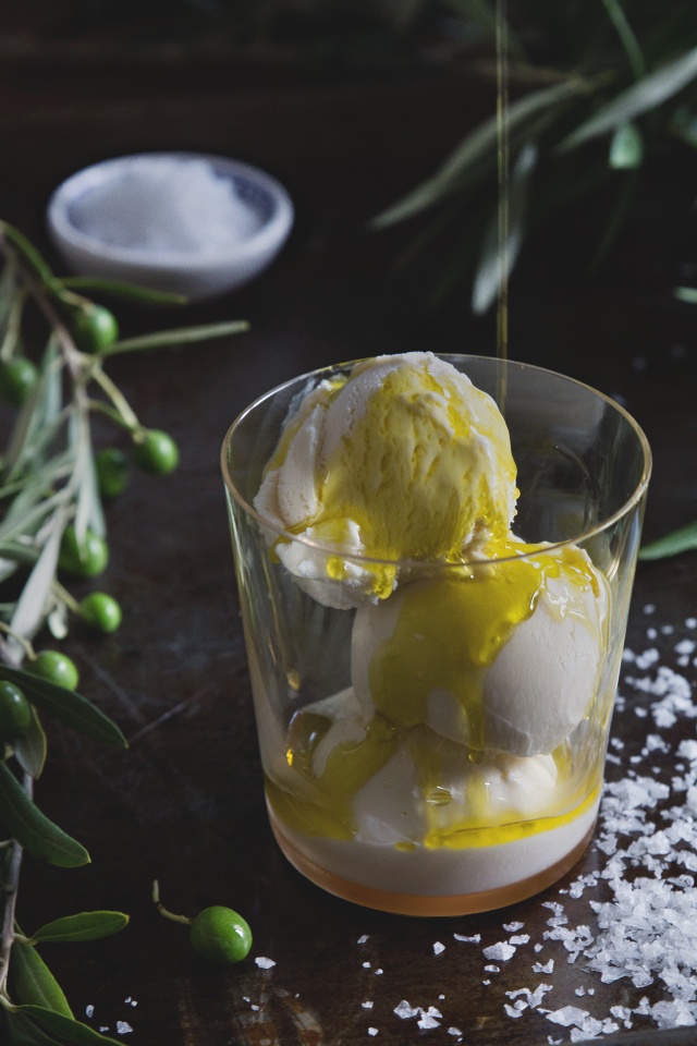 Vanilla Ice Cream With Olive Oil & Sea Salt