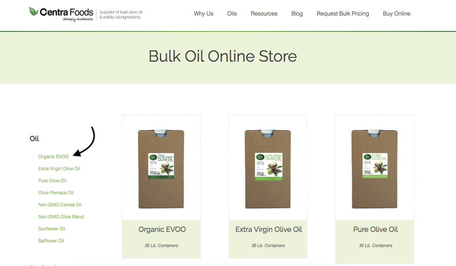 bulk oil online store - Centra Foods