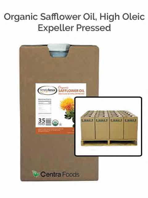Organic Safflower Oil High Oleic Expeller Pressed
